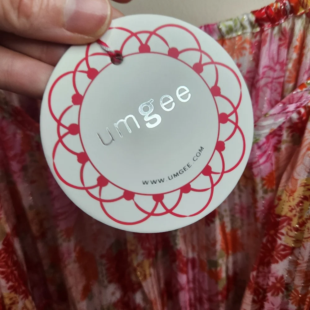 Women's Umgee Floral Print Top Sz Medium NWT - Picture 6 of 9